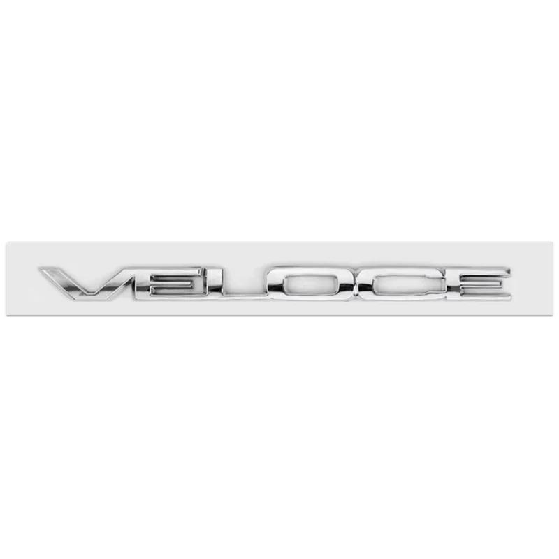 1 Stück 3D ABS Q2 Q4 Giulia Stelvio Veloce Ti Badge Emblem Autoaufkleber Für Romeo 147 156 159 Heckklappe Nachrüstung Kofferraum Etikett Logo silver VELOCE