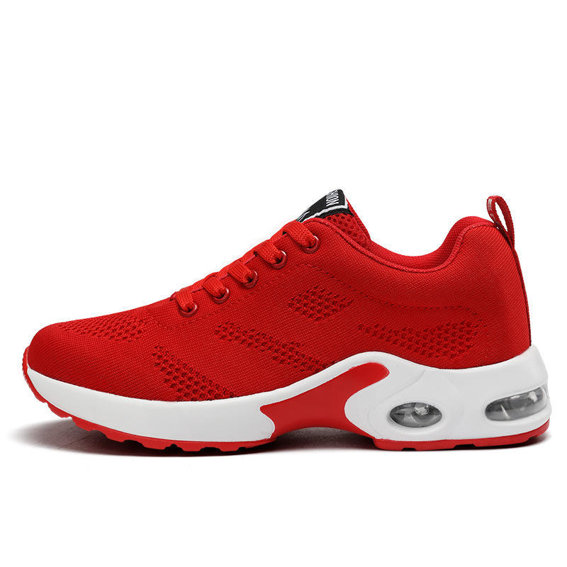 Orthopädische Sneakers Damen Atmungsaktive Freizeitschuhe Outdoor Leichte Sportschuhe Casual Walking Platform Damen Sneakers 38 rot
