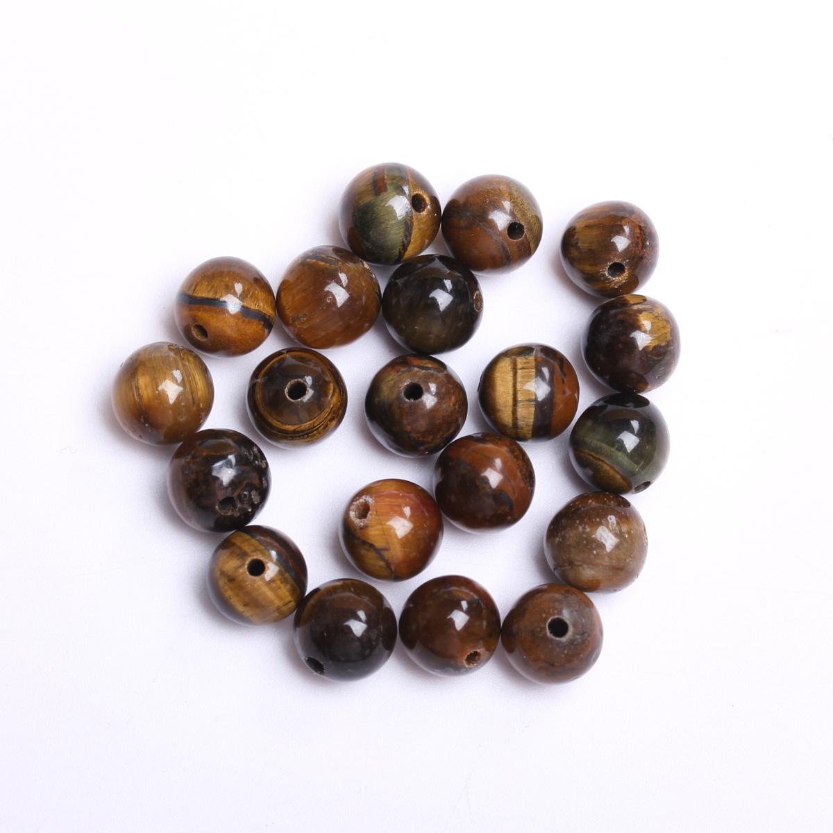 Natursteinperlen Tigerauge Runde lose Perlen 15/20/30/40 STK zur Schmuckherstellung DIY Armbänder Halsketten Zubehör Perlen Tigerauge Perlen 8mm 20pcs