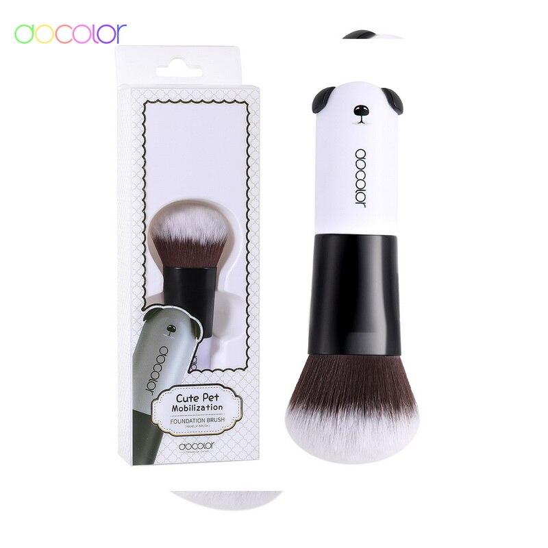 Docolor Make-up-Pinsel, niedliches Cartoon-Gesicht, Kabuki-Make-up-Pinsel, synthetische Haare, Foundation, Puder, Rouge, Kontur, für Make-up-Pinsel Foundation Brush weiß