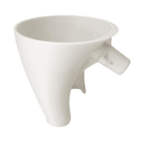 Standmixer Trichter für KitchenAid Easy-Pour Trichteraufsatz für 5qt Schüssel 30 Grad abgewinkelter Ausguss reduziert Verschüttungen Spritzfeste Gießwerkzeuge weiß