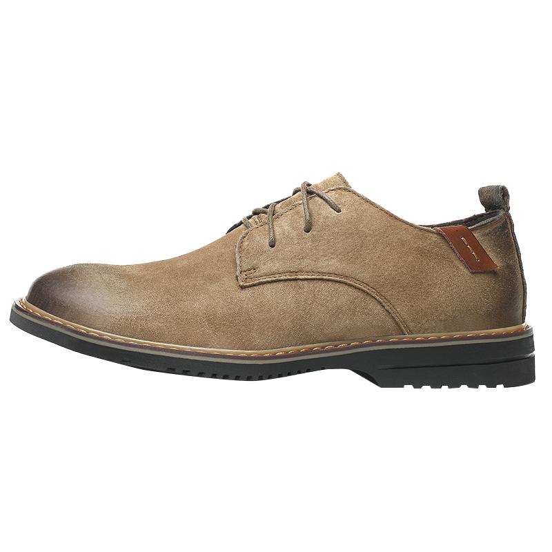 Klassische Oxford-Schuhe aus echtem Leder für Herren, flache Schuhe, bequeme Freizeitschuhe aus Wildleder, Mokassins, Herren-Business-Schuhe 45 khaki