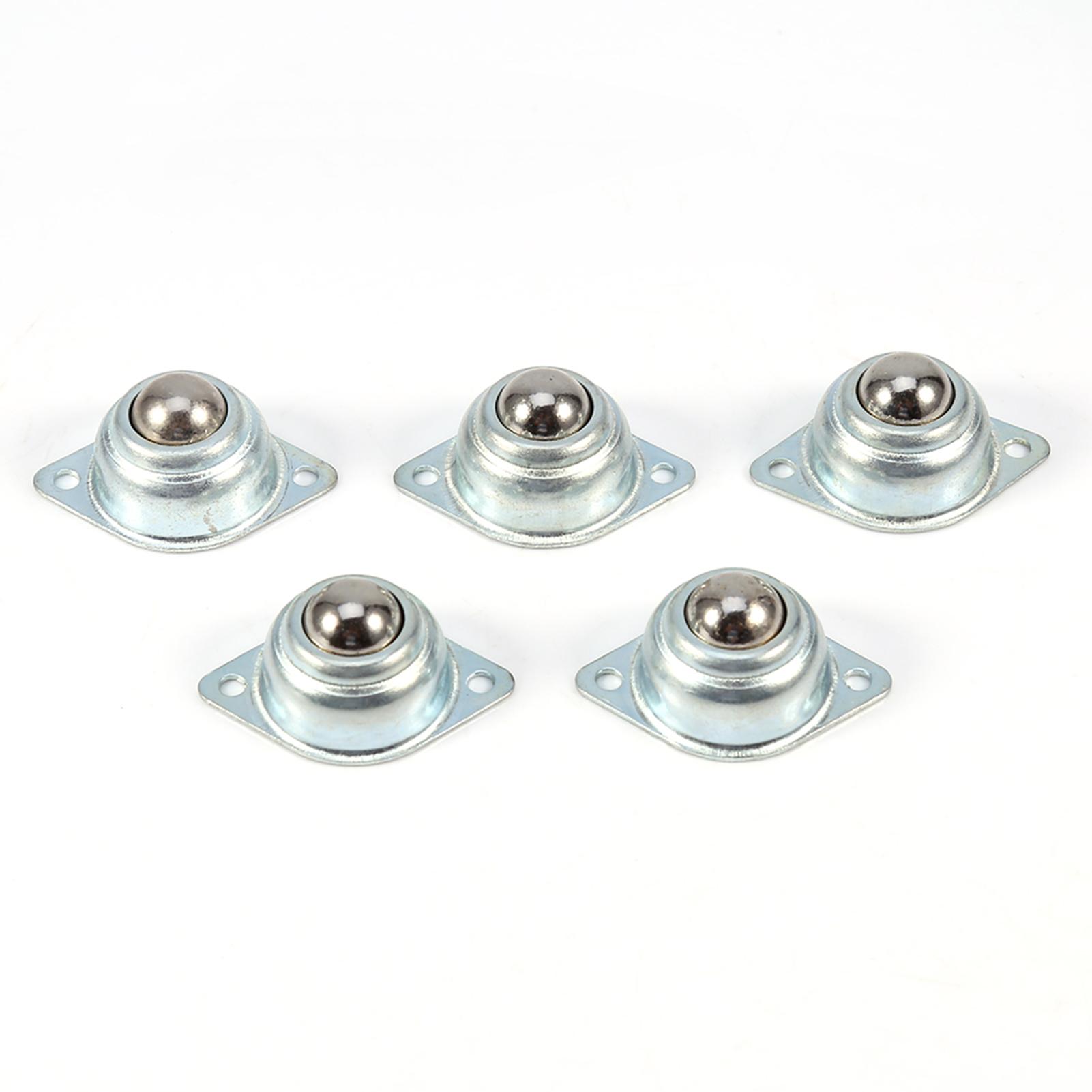 5 Pcs Metall Eisen Stahl Universal Transfer Lager Ball Roller Montiert Ball 2 Löcher