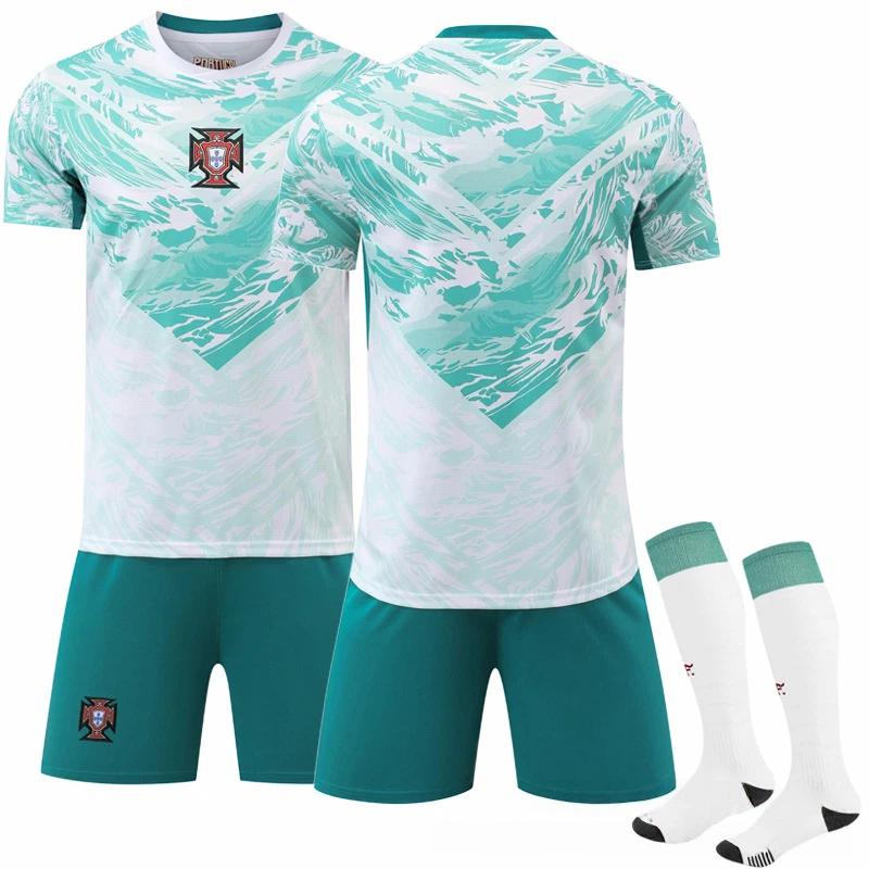 2026 FIFA Fussball-Weltmeisterschaft Portugal Auswärts Sport Trainings-Trikot Set mit Socken Jugendliche Kinder Erwachsene Benutzerdefinierter Name Fussball-Kits 30