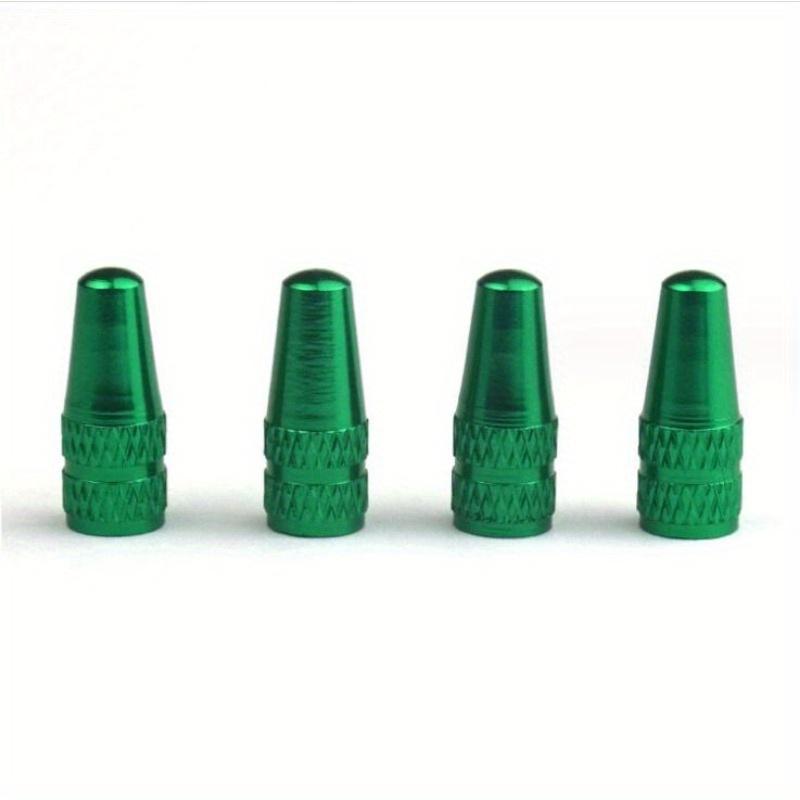 Aluminiumlegierung Fahrradreifen Presta-Ventilkappe MTB Rennrad Abgedeckter Schutz Rennrad MTB Reifen Staubdichtes Fahrrad Presta-Ventil 4pcs grün