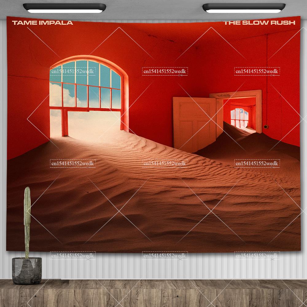 Tame Impala Currents Musikalbum Poster Wandbehang Rockband Poster Meme Wandteppiche Für Schlafzimmer Heimdekor Ästhetische Flaggen 150X130CM