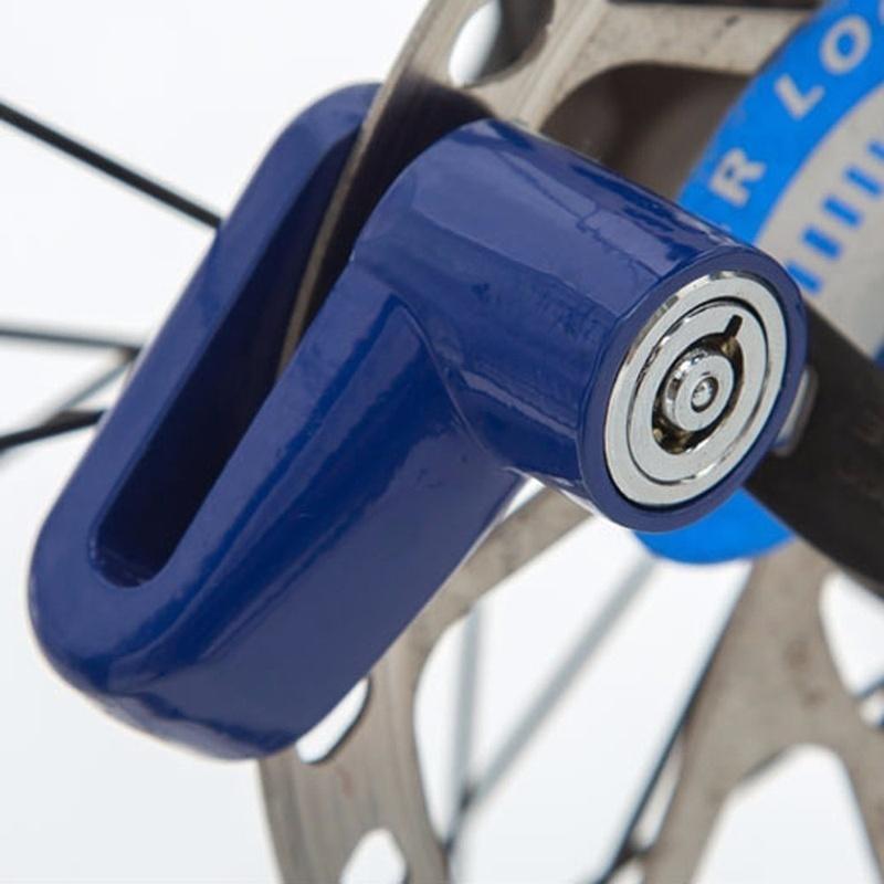 Motorrad Sicherheit Diebstahlsicherung Motorrad Fahrrad Moped Roller Scheibenbremsscheibe Schloss blau