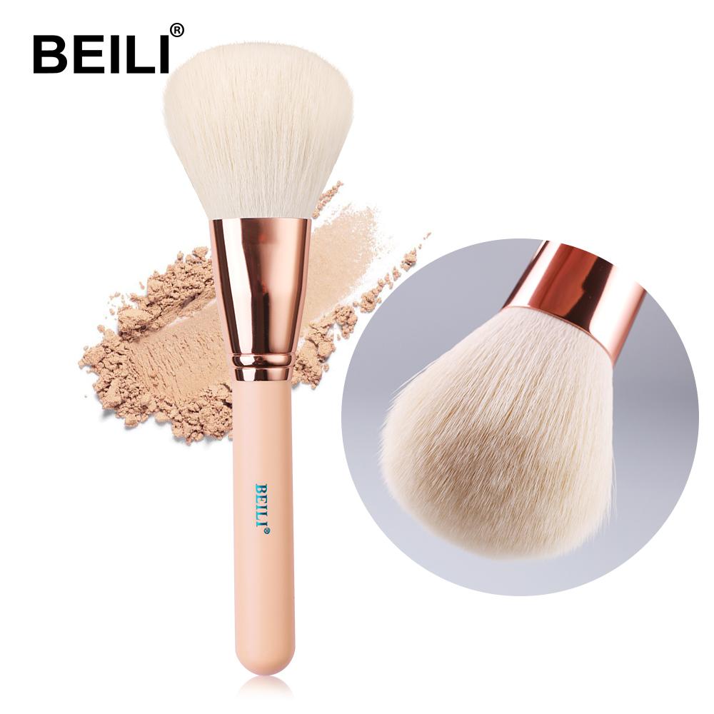 BEILI Pink Puder Highlight Rouge Pinsel Ziegenhaar Lidschatten Make Up Pinsel Falten Augenmischung Kurzer Shader Brauen Make-up Pinsel