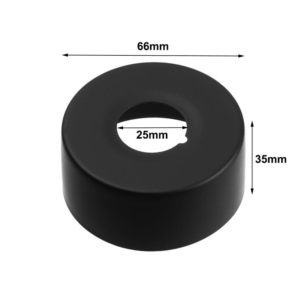Schwarze Armatur Dekorative Abdeckung Edelstahl Wandflanschabdeckung Neue Brausearmflansch 66x25x35mm