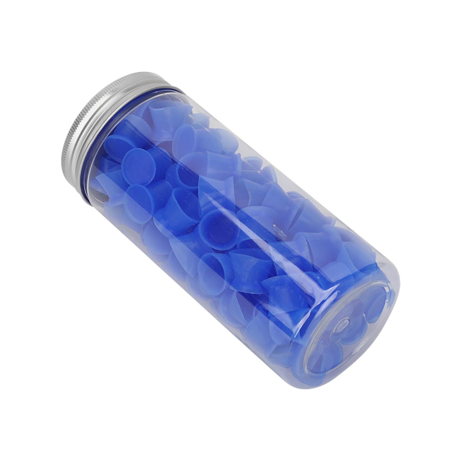 100 Pcs Tattoo Ink Cups Silikon Weiche Einweg Tattoo Pigment Tassen Make-Up Container Tattoo blau