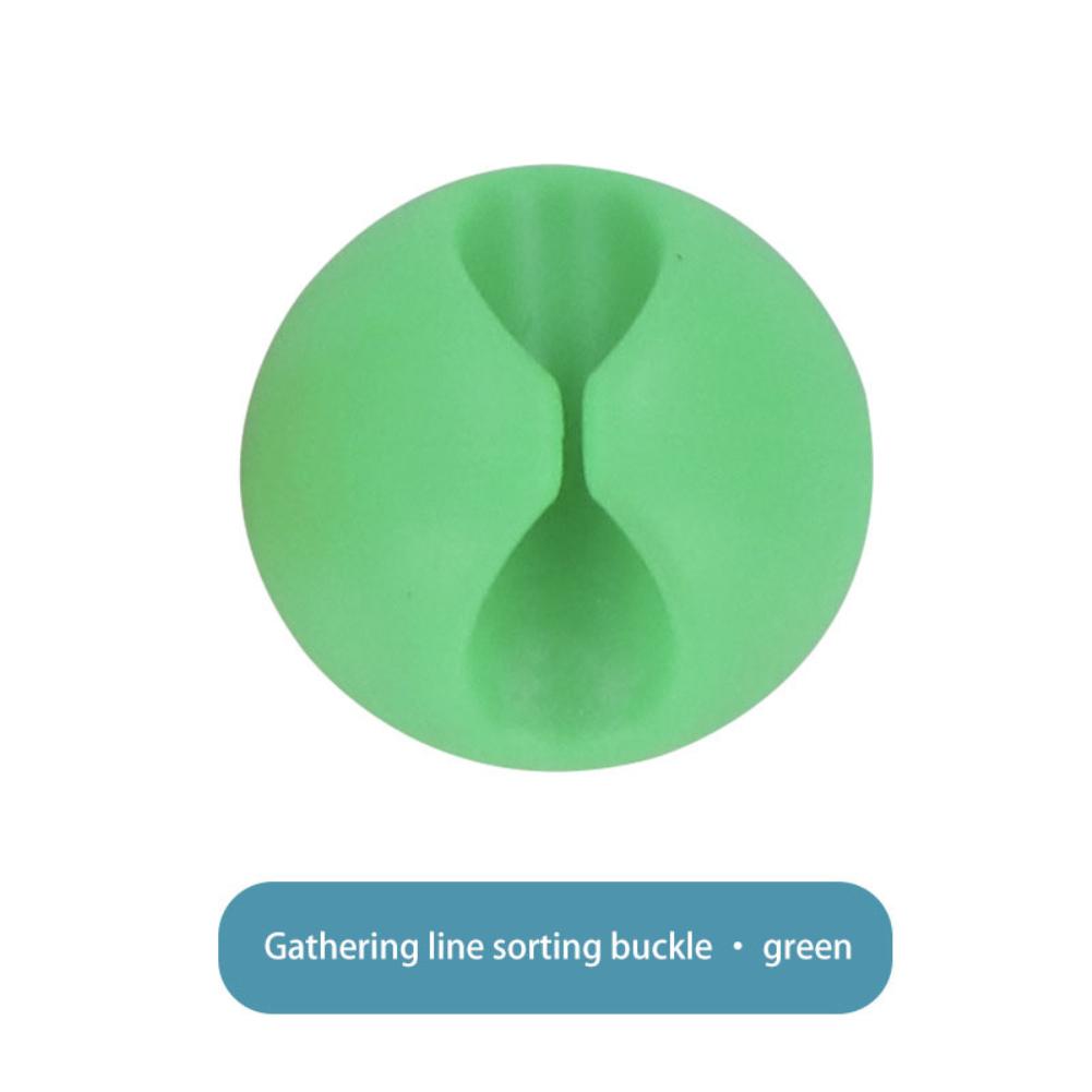 Kabel Wickler Kopfhörer Kabel Organizer Desktop Draht Lagerung Ladegerät Kabel Halter Clips Für Telefon Aufladen USB Kabel grün