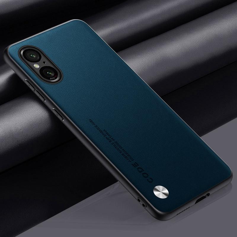Luxus-PU-Lederhülle für Sony Xperia 5 V 5V Rückabdeckung Mattes Silikon Stoßfest Vollschutz Handyhülle für Sony Xperia5 V For Sony Xperia 5 V grün
