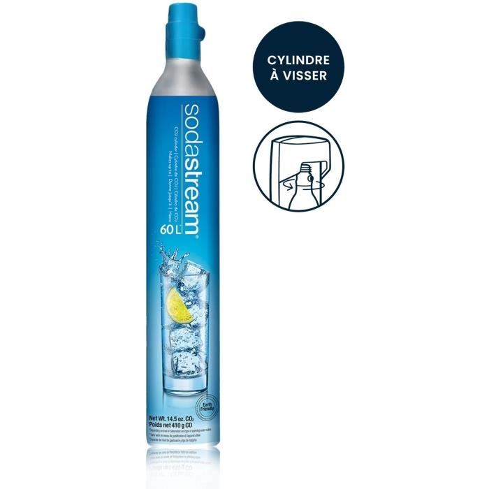 SODASTREAM Gaskartusche - Original Schraubsystem - Für bis zu 60L sprudelndes Wasser blau