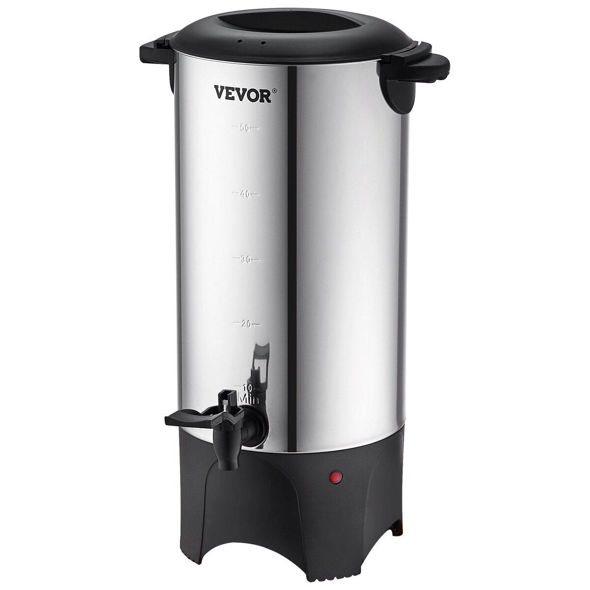 Kommerzieller Kaffee-Wasserkocher 50 Tassen Edelstahl Kaffee-Spender Schnellbrühend