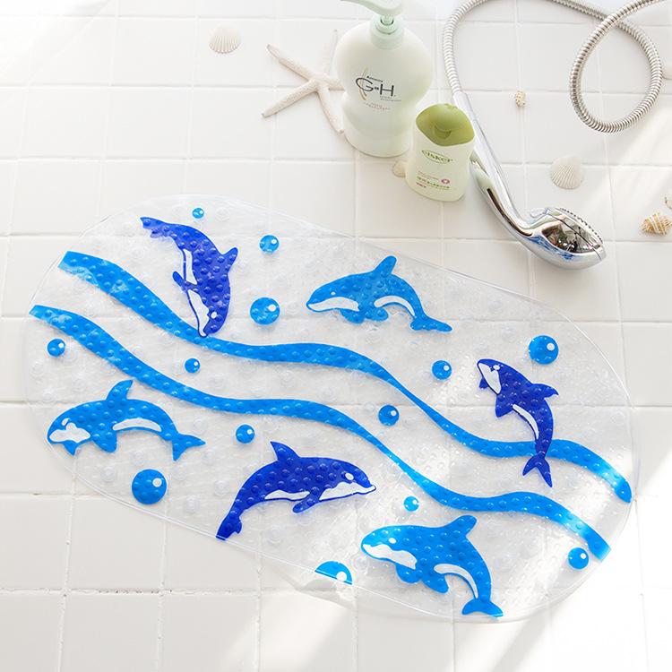 23 Muster Cartoon Rutschfeste Badematte PVC-Boden Saugnapf Duschmatte für Kind Drainage Badematte Badewannenmatte Umweltfreundlich Eco-friendly white