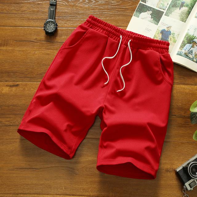Neue Sommer Männer Mesh-Gym Bodybuilding Casual Lose Shorts Jogger im freien fitness strand Kurze Hosen Männliche Marke Sweatpant M-5XL XL rot