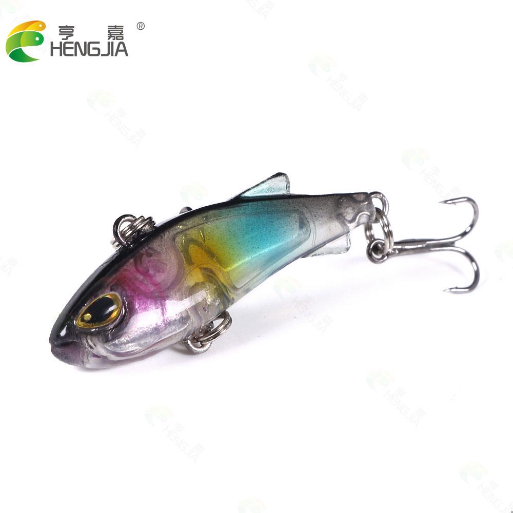 1PCS Leucht Wobbler Langsam Sinkende VIB Angeln Locken 4g Lockt Rasseln Crankbait Künstliche Köder für Winter Salzwasser angeln Locken