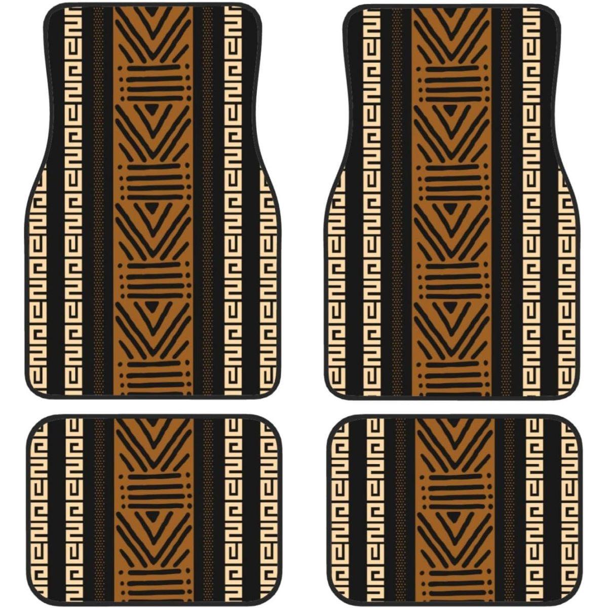 Auto-Fußmatten 4er-Set, orientalischer türkischer Perserteppich, Teppichmatten vorne und hinten, dekorativ, universell für Autos, SUVs, LKWs, Vans One Size