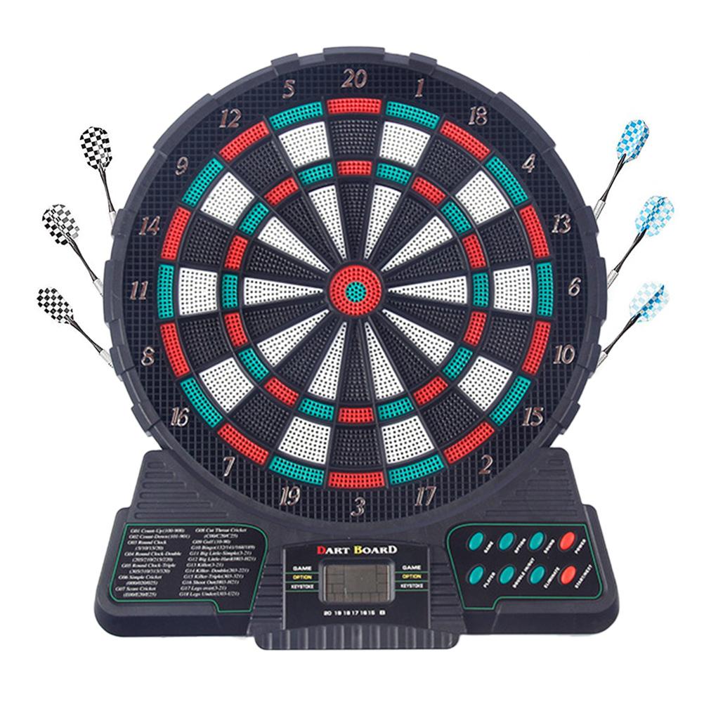 Elektronisches Darts Board Set Multiplayer LCD Scoring Display mit 6 Darts Schnapsglas Alkohol Getränk A