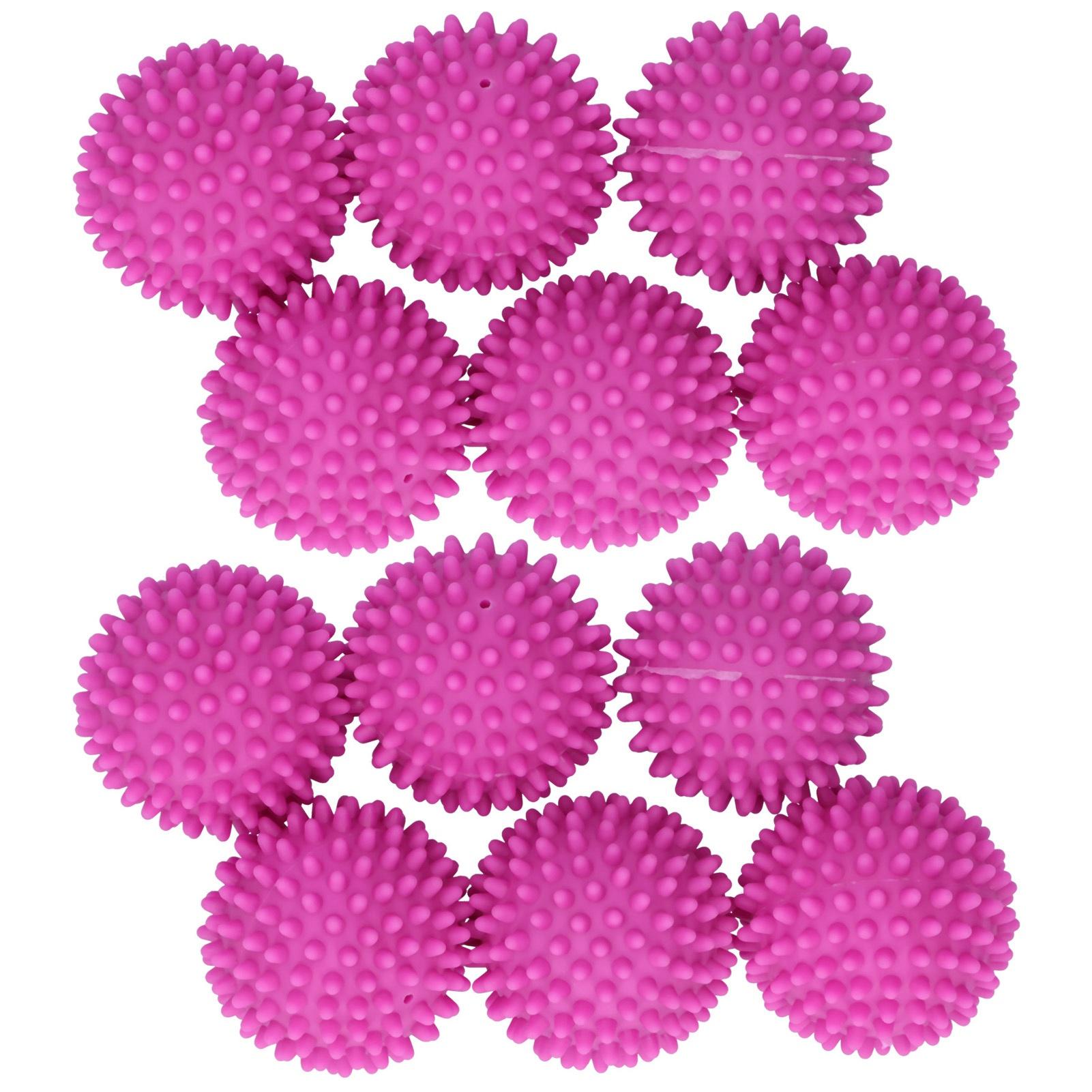 12 Stück Waschball Wiederverwendbare Wäsche Reinigungsbälle Werkzeug Haushaltswaren Rosarot