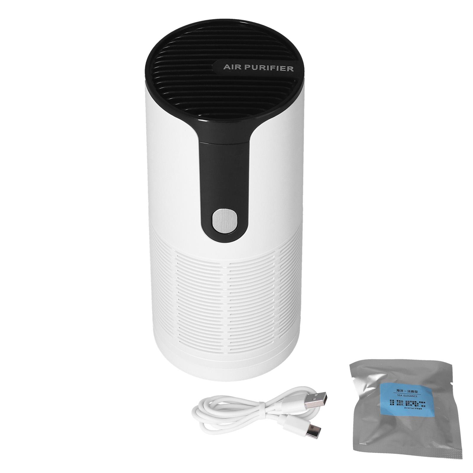 10 Millionen Negativ-Ionen-Luftreiniger, tragbarer Luftreiniger, 3-Gang-Einstellung für Zuhause und Auto weiß