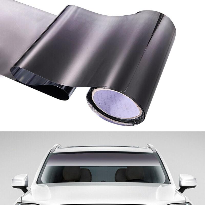 UV Anti Auto Windschutzscheibe Solarfolie Getönter Aufkleber Bunte Fensterfolien Sonnenschutz Autozubehör ADM 20cm*150cm schwarz