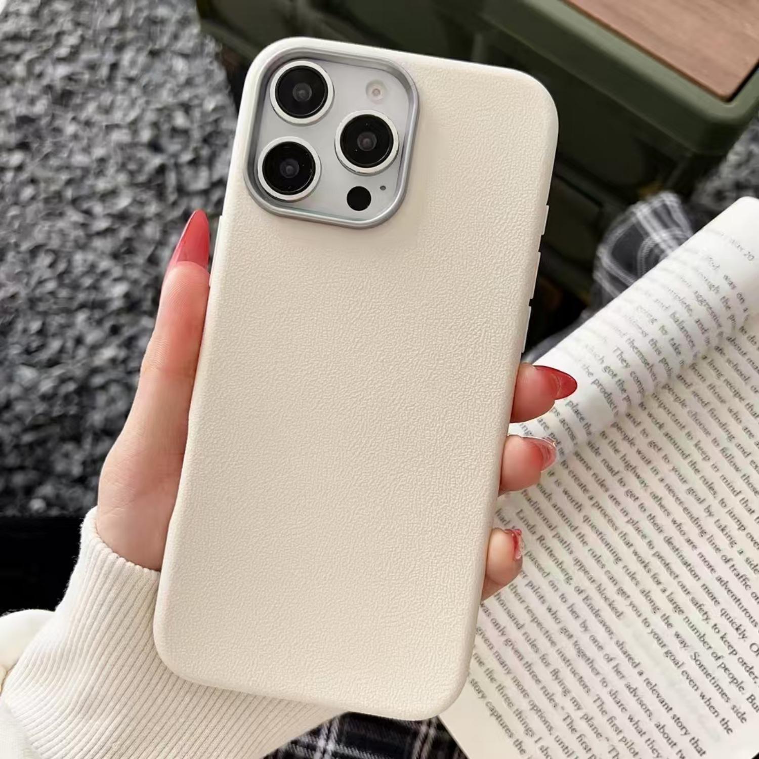 TPU Einfaches Leder Handyhülle für infinix HOT 50 Pro Plus 50i 40i 40 30 20s 12 Play Schutzhülle Objektiv All Inclusive Anti-Fall Weich HOT 50 Pro+ weiß