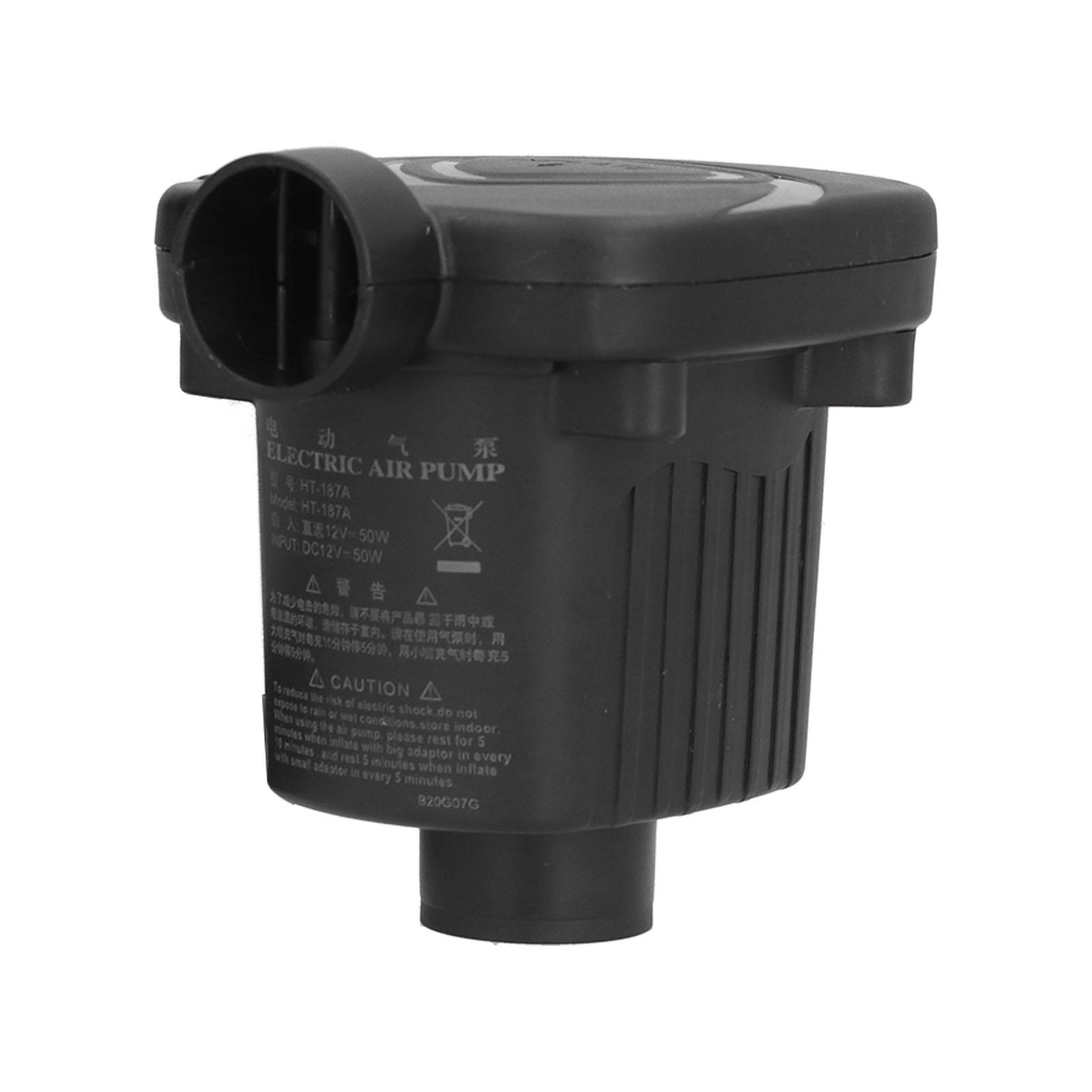 Luftpumpe DC12V Leistung 50W 2 Funktionsdüsen Leichtgewicht Aufblaspumpe für Gummiboot