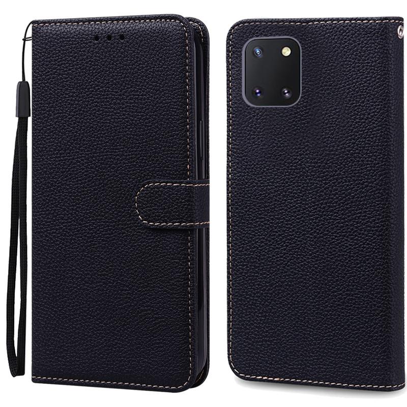 Note 10 Lite Case For Samsung Galaxy Note 10 Lite Case Wallet Leather Flip Case For Samsung Note 10 Lite Cover Coque Fundas Galaxy Note 10 Lite schwarz