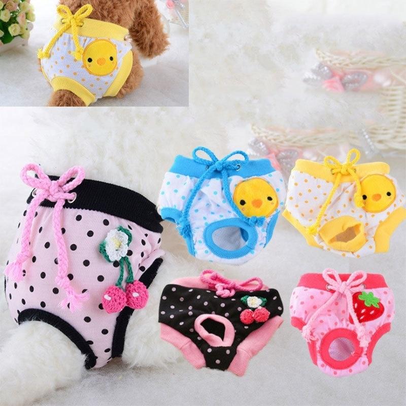 Welpen Slips Sanitär Hosen Hund Physiologische Shorts Unterwäsche Kleine Meidium Hunde Windel Haustier S rosa