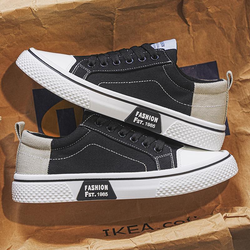 Leinenschuhe Herrenschuhe vielseitig koreanische Version lässige Board-Schuhe trendige Schuhe Low-Top Studentenstoffschuhe personalisierte Schuhe Herren tre 44