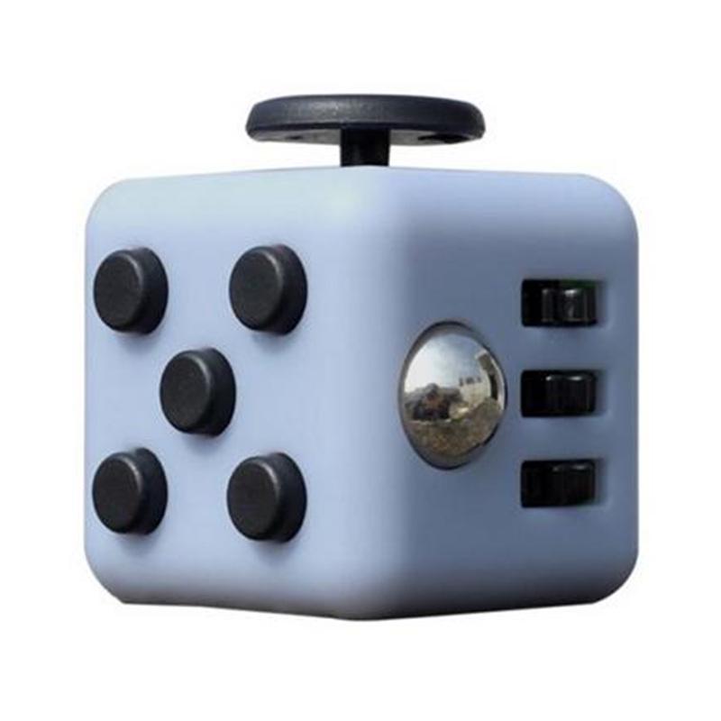 Mini Fidget Cube Spielzeug Vinyl Schreibtisch Fingerspielzeug Squeeze Fun Stress Reliever Antistress Stress Cube Toys grau