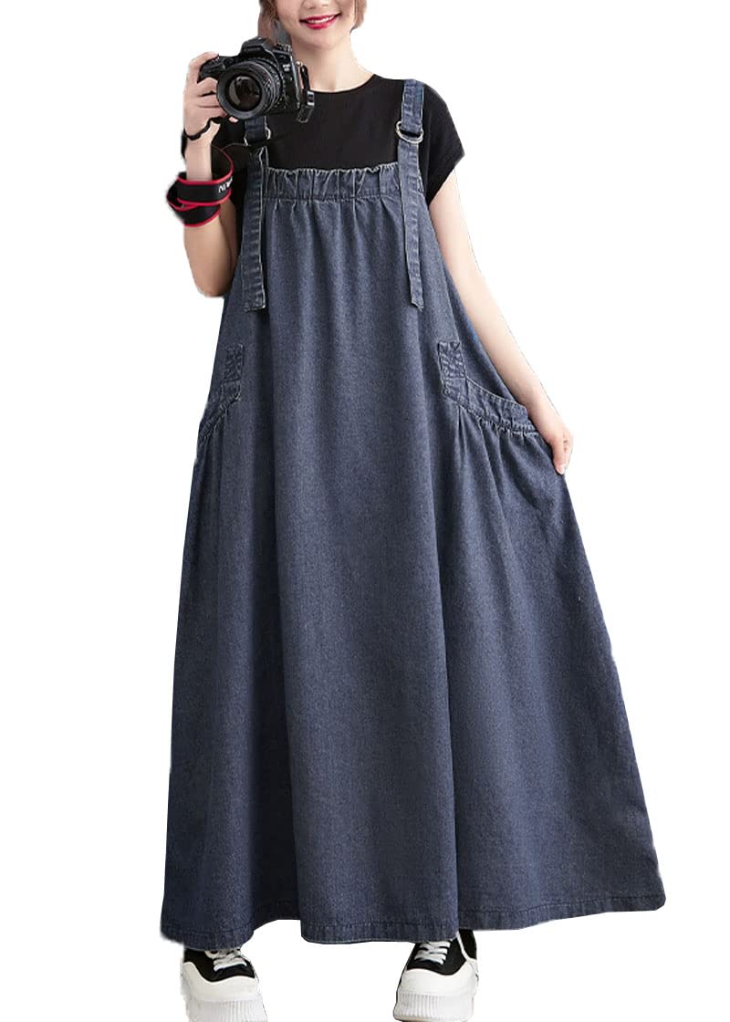 Lockerer Overall Body Umstandsmode Langer Jumper Oversize Denim [Mouhokyo] Rock, Bedeckend, Einteiliger Rock, Rock, Kleid, Damen (Fotofarbe, XL, XL)
