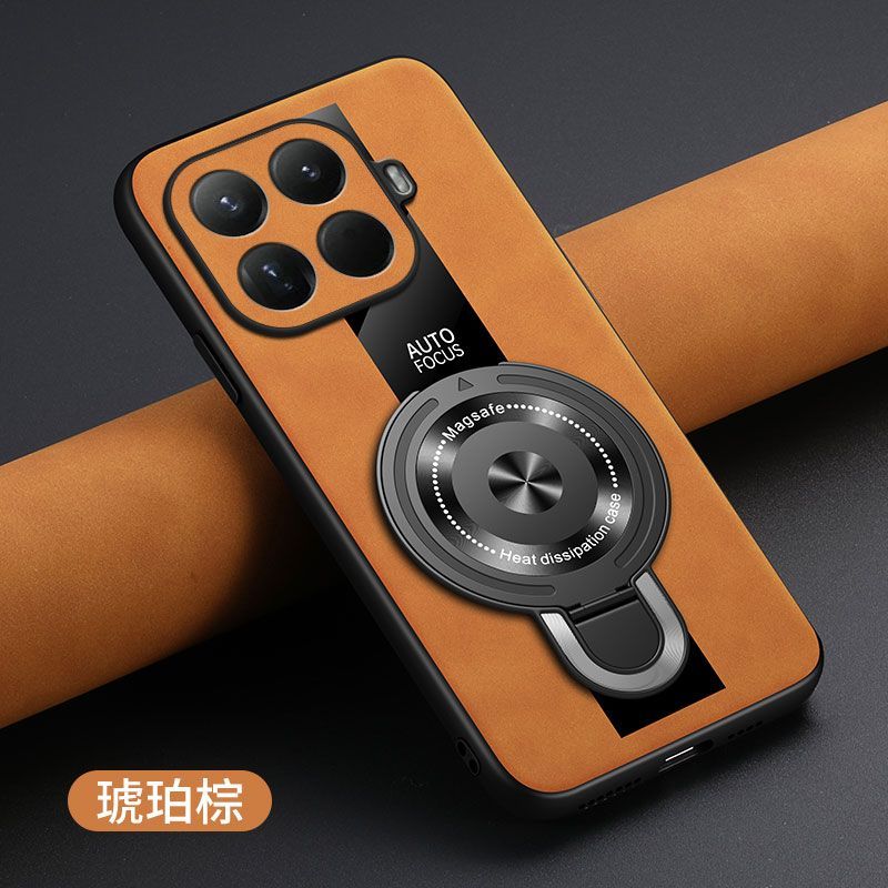 Für Xiaomi 17T Pro Hülle Fortgeschrittene Luxus-Leder Hülle Für Magsafe Magnetische Halterung Anti-Fingerabdruck Abdeckung Für Xiaomi 17T Schale Bumper Xiaomi 17T Pro dunkelbraune