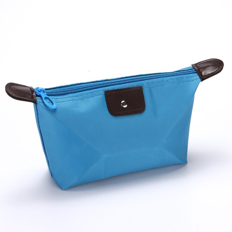 Damen Reise-Kulturbeutel, Make-up-Tasche, wasserdichte Kosmetiktasche, Clutch, Reißverschluss, Make-up-Tasche, Organizer himmelblaue