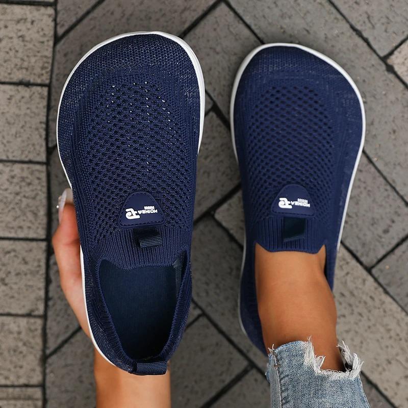 Modische Barfußschuhe für Herren und Damen Minimalistischer Cross-Trainingsschuh Breite Zehenbox für Sportarten Zero Difference Wander- und Laufschuhe 39 blau