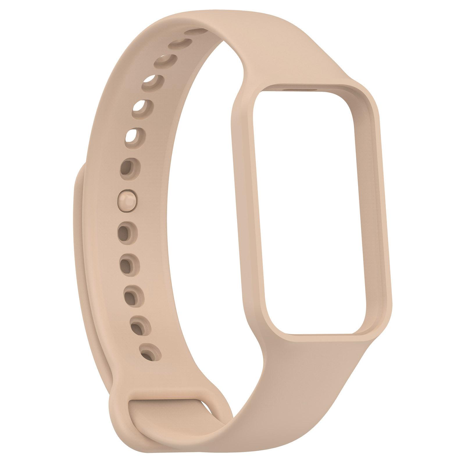 Silikon-Armband für Xiaomi Mi Band 8 Active / Redmi Band 2. Armband-Zubehör für Mi Band 8 Active For Mi Band 8 Active hellrosa