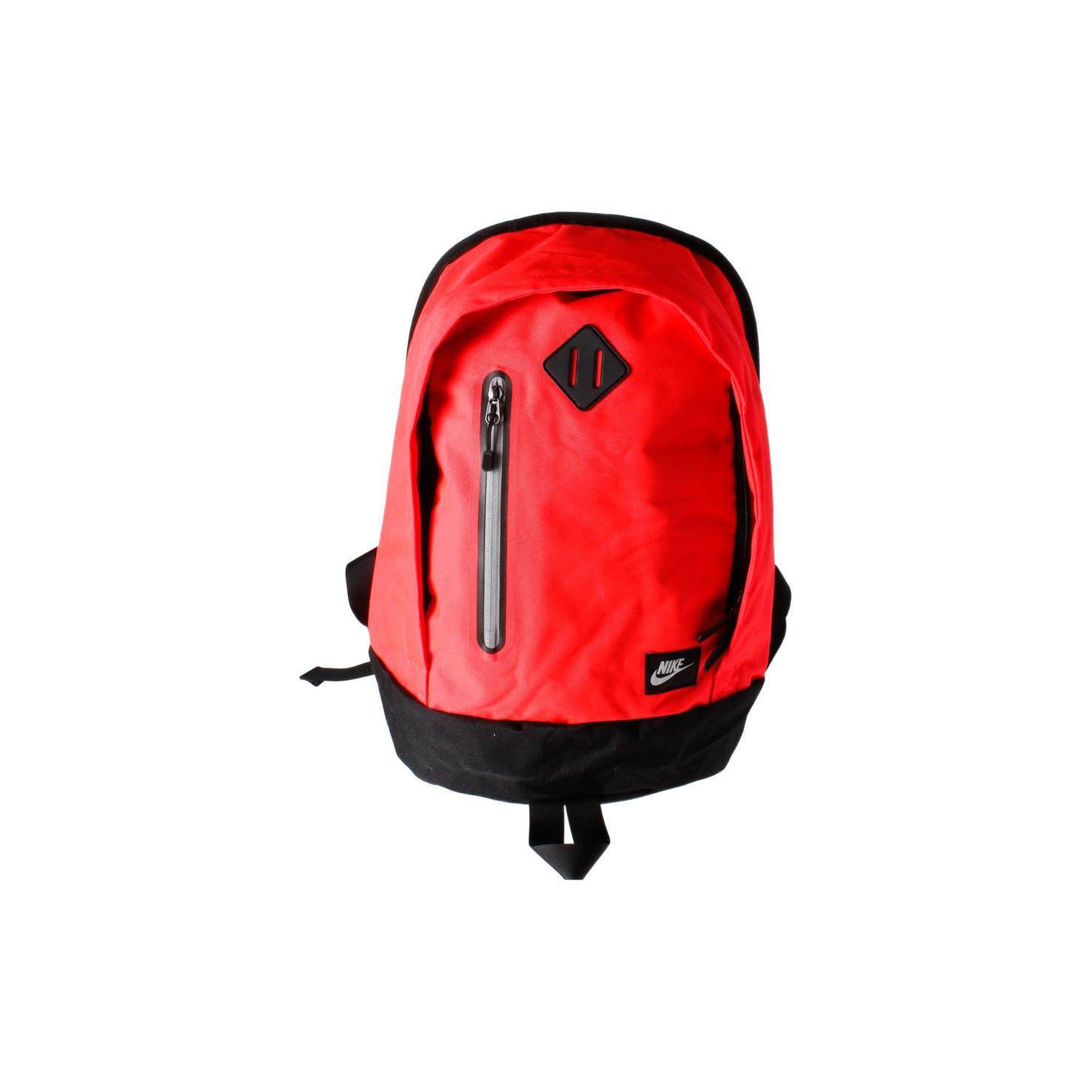 Nike Reißverschluss Minimalistisch Einfarbige Patchwork Große Kapazität Klassisches Logo Polyester Rucksack Unisex Rucksack Rot BA4735-618 Red