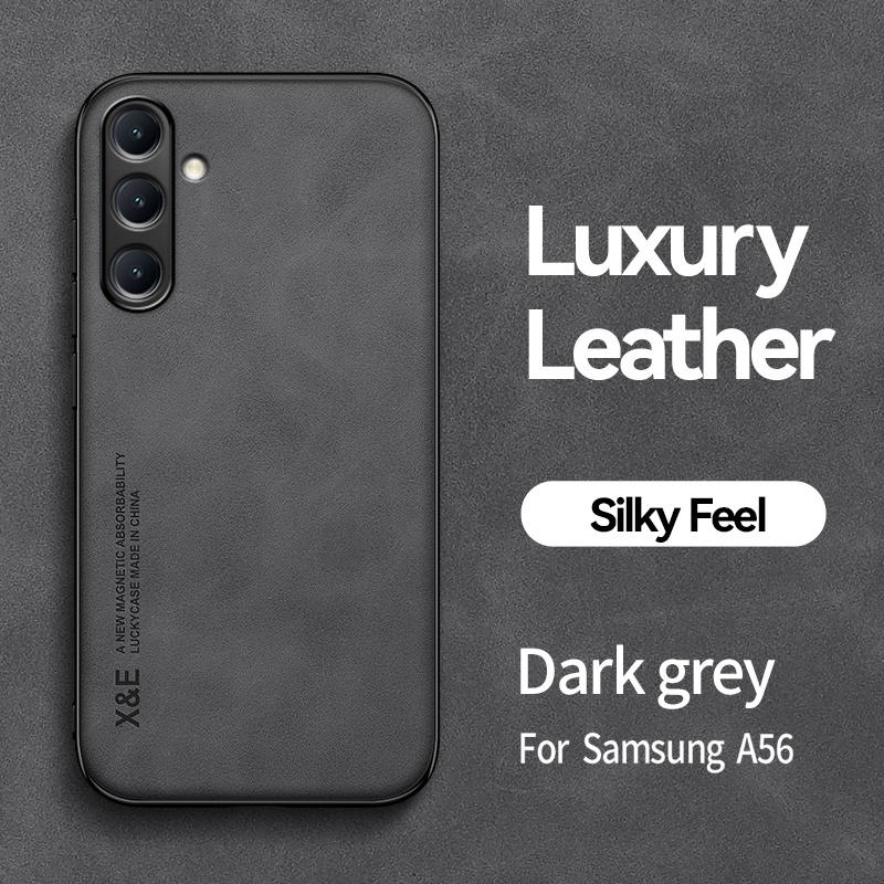 Für Samsung Galaxy A56 A26 A36 5G Hülle Magnetische Leder Handyhüllen für Sumsung Samung A 56 36 26 2024 Rückseite Capa Fundas For Galaxy A26 5G dunkelgrau