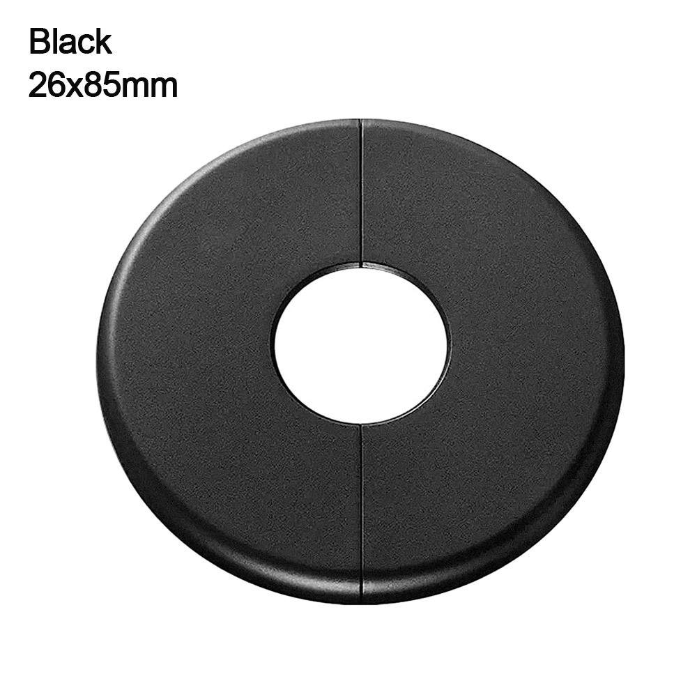 Schwarze Duscharmatur-Abdeckung, rundes Wasserhahn-Dekor, nützliche Wasserhahn-dekorative Abdeckung für die Dusche 26x85mm schwarz