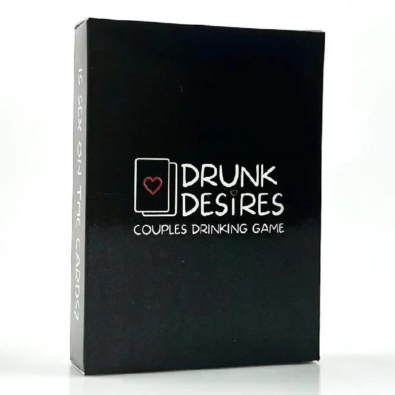 Drunk Desires Tischkartenspiele, komplette englische Party, beschichtetes Papier, spielt für Paare, schafft Atmosphäre, Brettspiele zum Trinken, ab 18 Jahren schwarz