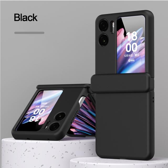 Hüllen für Oppo Find N2 Flip Hinge Case Scharnier Vollschutz Ultradünne harte PC-Telefonabdeckung für Oppo Find N2 Flip 5g Capa ForOPPO Find N2 Flip schwarz