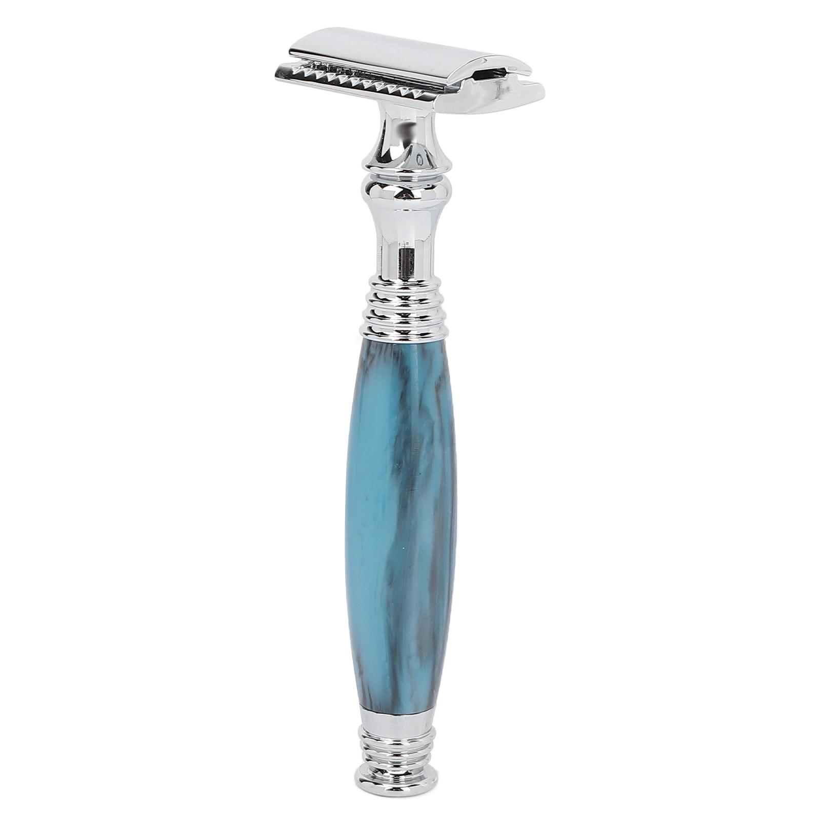 Doppelklingen-Rasierapparat, professionelle manuelle Rasierklingen aus Zinklegierung, sauberes Rasiermesser für Männer