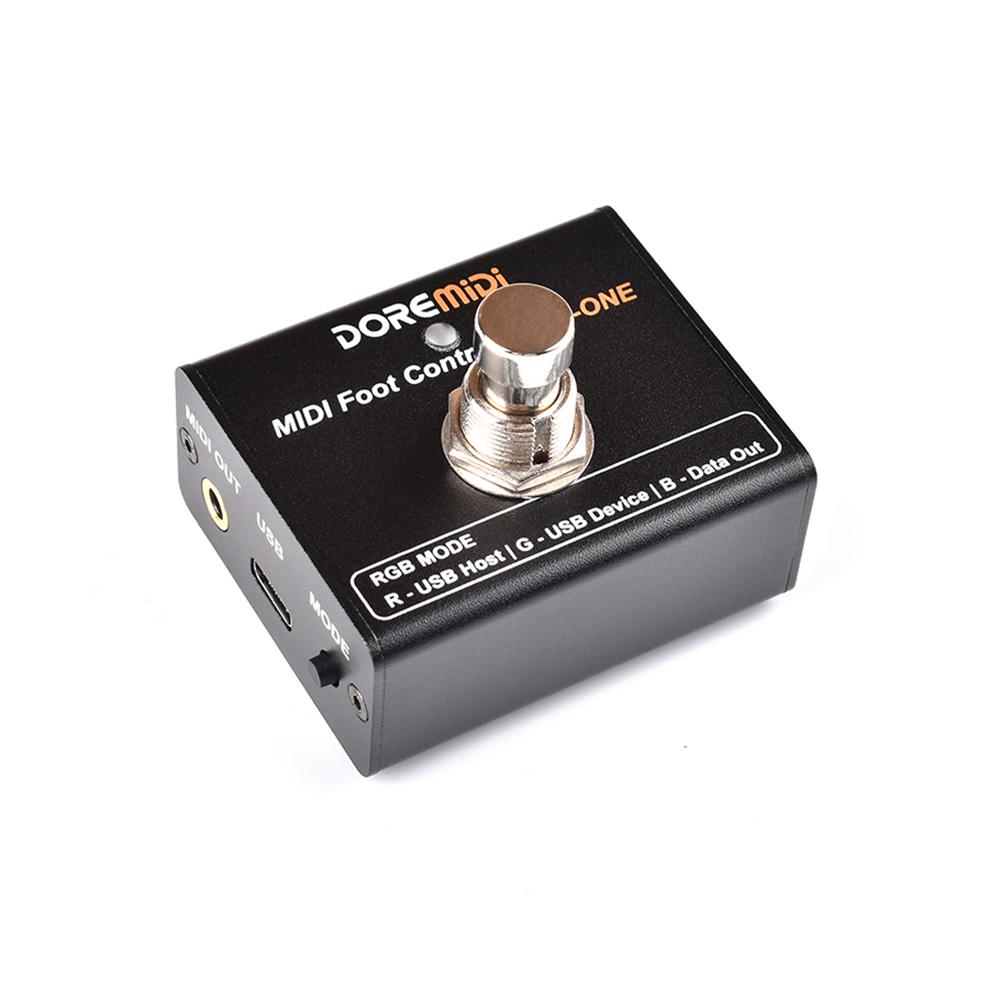DOREMiDi MIDI-Fußregler für E-Gitarre, MIDI-Effektpedal, Plug-and-Play, MIDI-Ausgangsanschlüsse schwarz