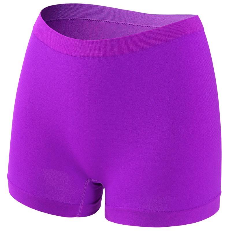 Damen Unterwäsche mit hohem Bund Slips Yoga Unterwäsche Damen Atmungsaktive Unterhosen Kurze Hosen L violett