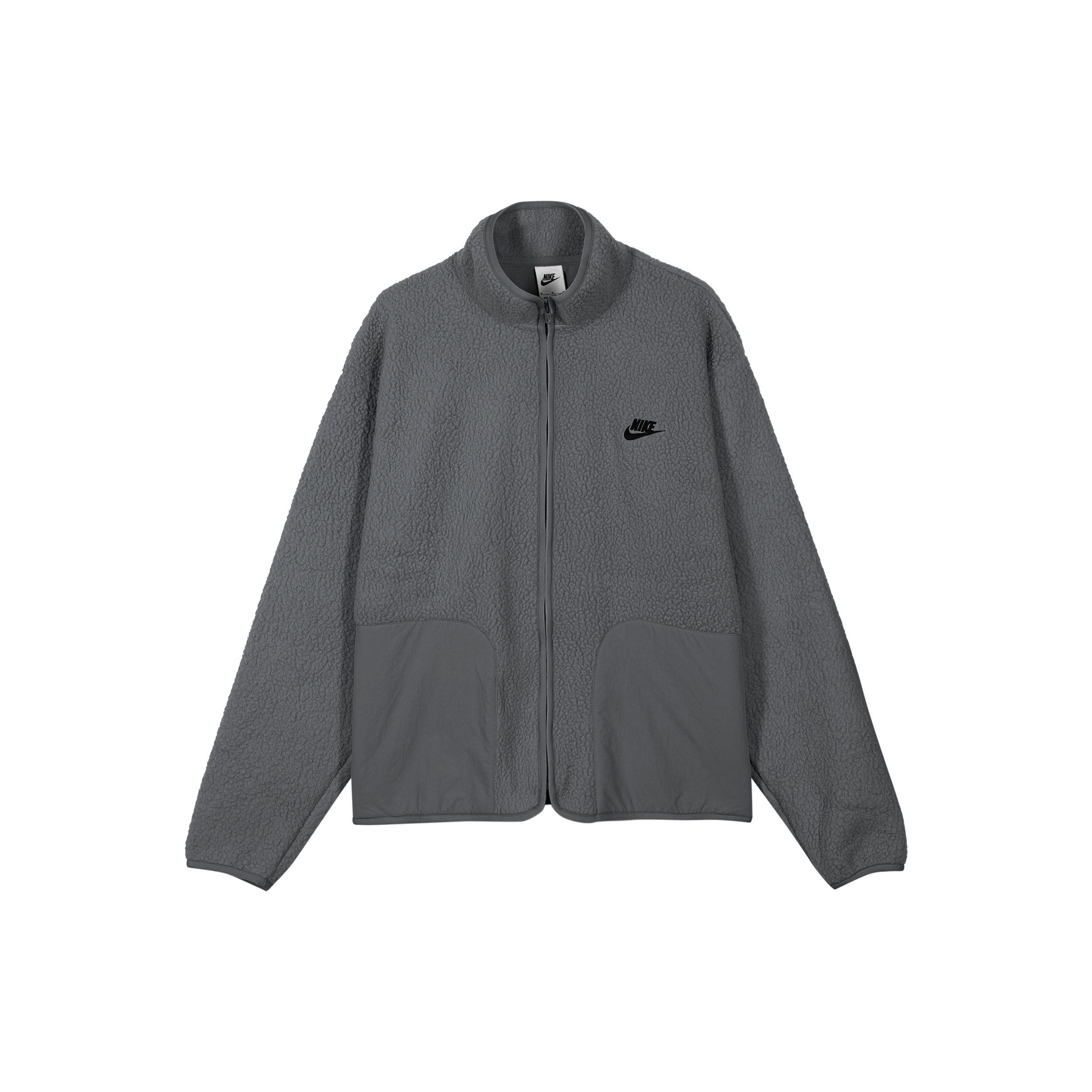 Nike Club Fleece Casual Stehkragenjacke Herren Jacken Eisengrau FB8387-068 S