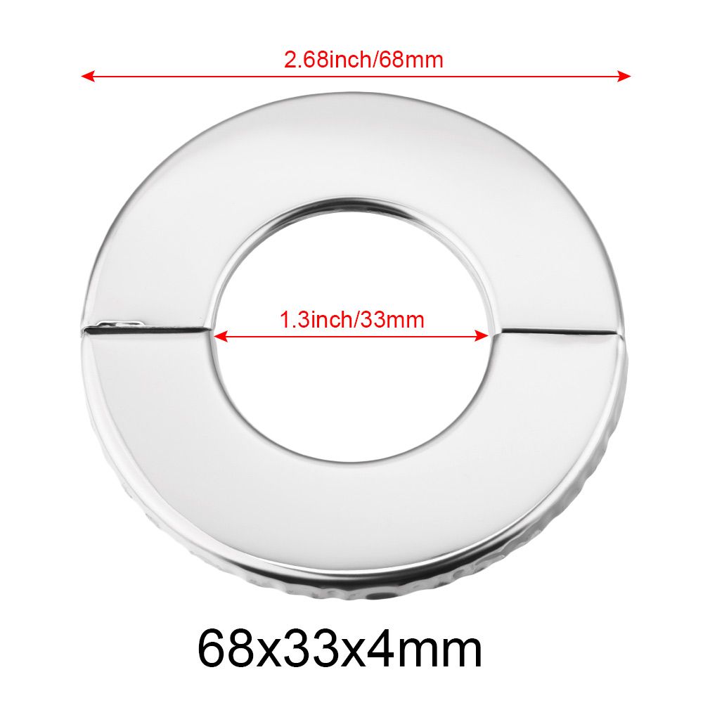 Chrom Edelstahl Rohr Wand Abdeckungen Wasserhahn Dekorative Abdeckung Wasserhahn Zubehör Wasserhahn Dekor 68x33x4mm