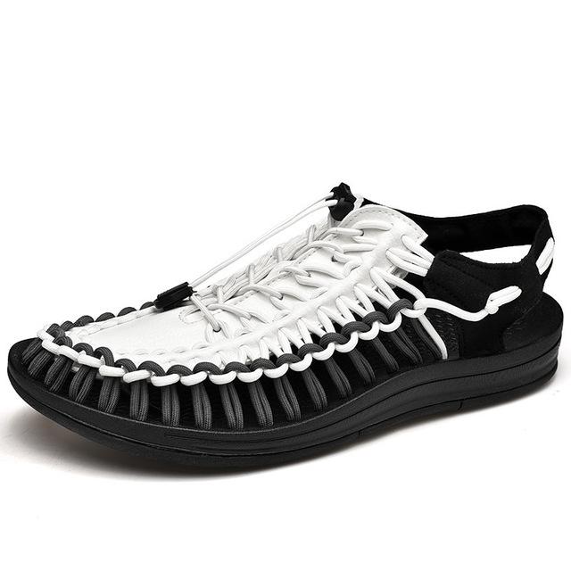 Sommer männer Casual Strand Schuhe Gestrickte Sandalen Paar Sandalen Römische Sandalen Outdoor Hohl-out Große Größe Wanderschuhe 48