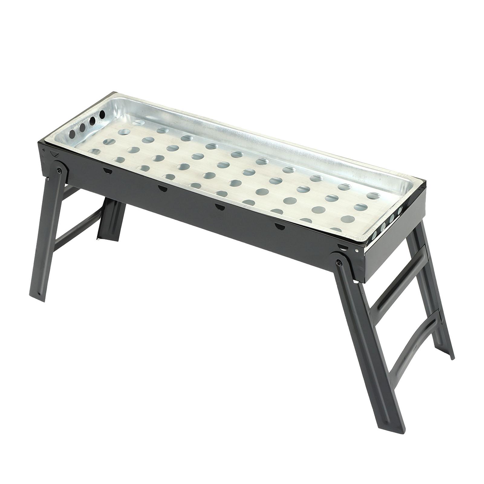 BBQ Holzkohlegrill Edelstahl Verdicken Faltbarer BBQ Holzkohlegrill für Camping Picknicks L(for 6.5-9kg)