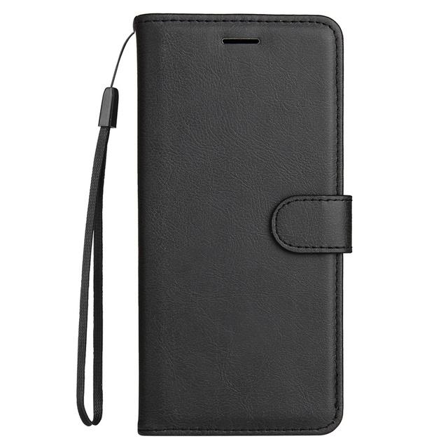 Einfarbige Flip-Ledertasche für Motorola Moto E13 E 13 E22i E32S Abdeckung, magnetische Brieftasche, Kartensteckplatz, Ständer, Telefonabdeckung für Moto G13 G23 G53 G 53 G73 Moto E32 schwarz